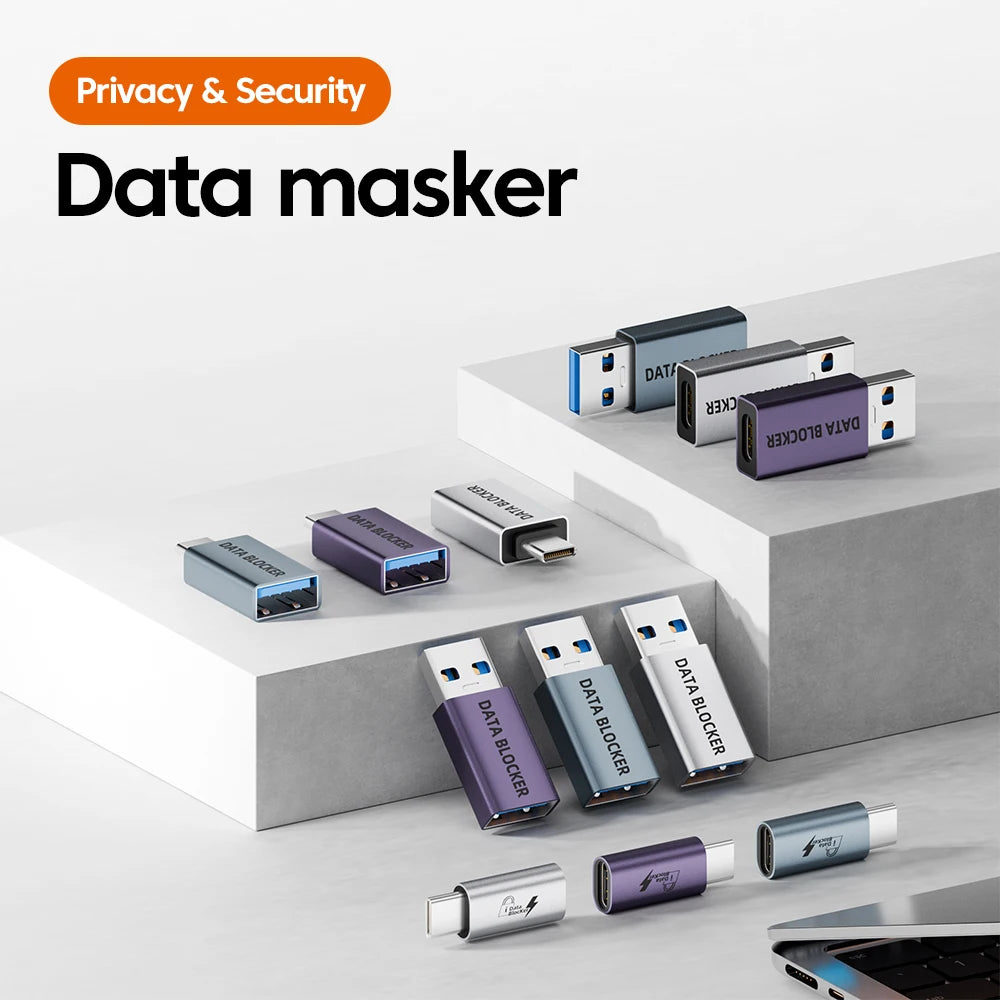 USB Data Blocker Anti Hacking Charge-Only Convenient Data Sync Blockers USB Defenders For Travel Charging Anti Privacy Leak