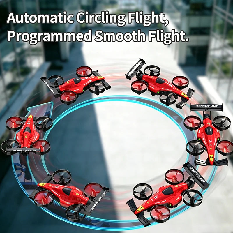 Drone 2 In 1 Flying RC Car Helicopter 2.4G Quadcopter Altitude Hold Headless Mode Remote Control Car Perfect Gift Toys for Kids
