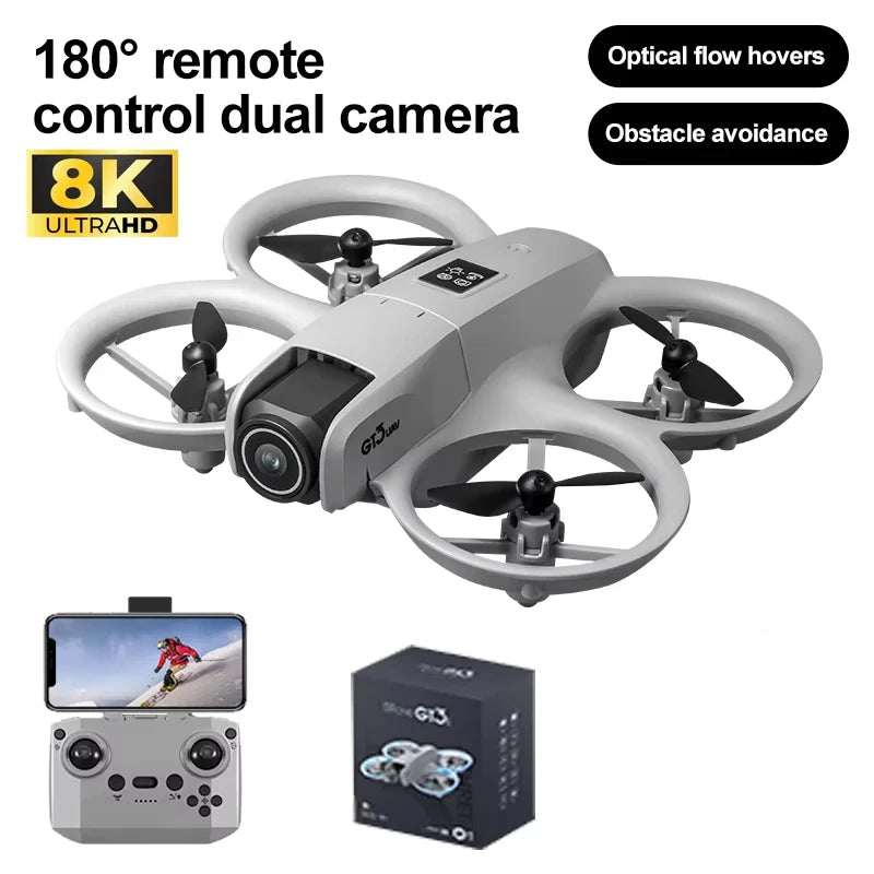 GT3 Max Drone 8K HD Three Camera GPS Brushless Optical Flow Obstacle Avoidance 4.3-inch large screen UAV RC 18000M 2026 NEW