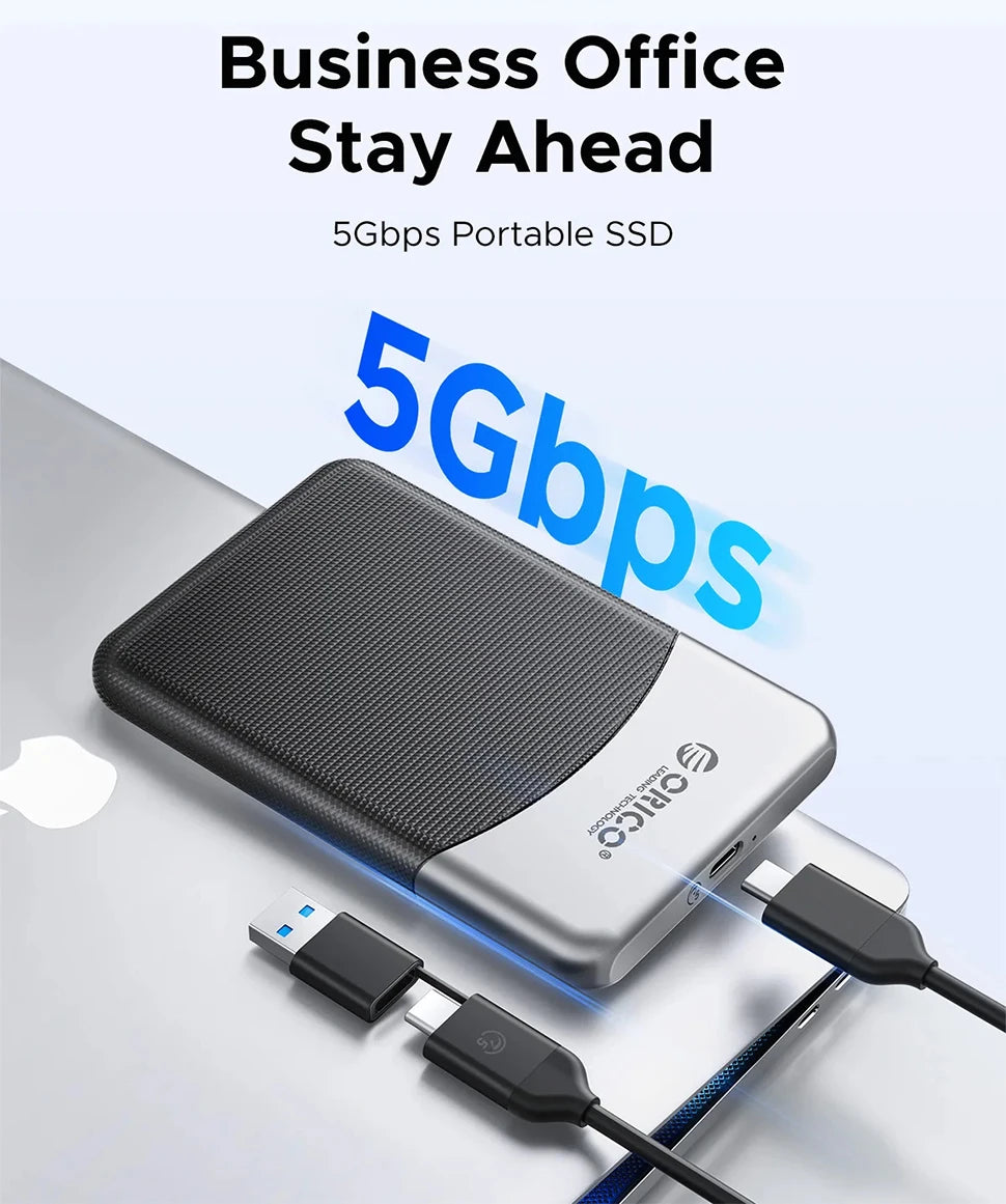 ORICO Portable SSD External Hard Disk 1TB 512GB Taichi Solid State Drive USB 3.2 Gen2 2.5"HD Type C PSSD for MateBook PC Laptop