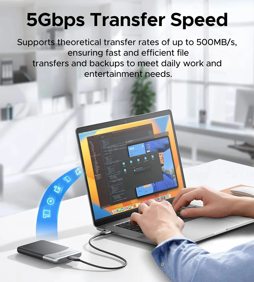 ORICO Portable SSD External Hard Disk 1TB 512GB Taichi Solid State Drive USB 3.2 Gen2 2.5"HD Type C PSSD for MateBook PC Laptop