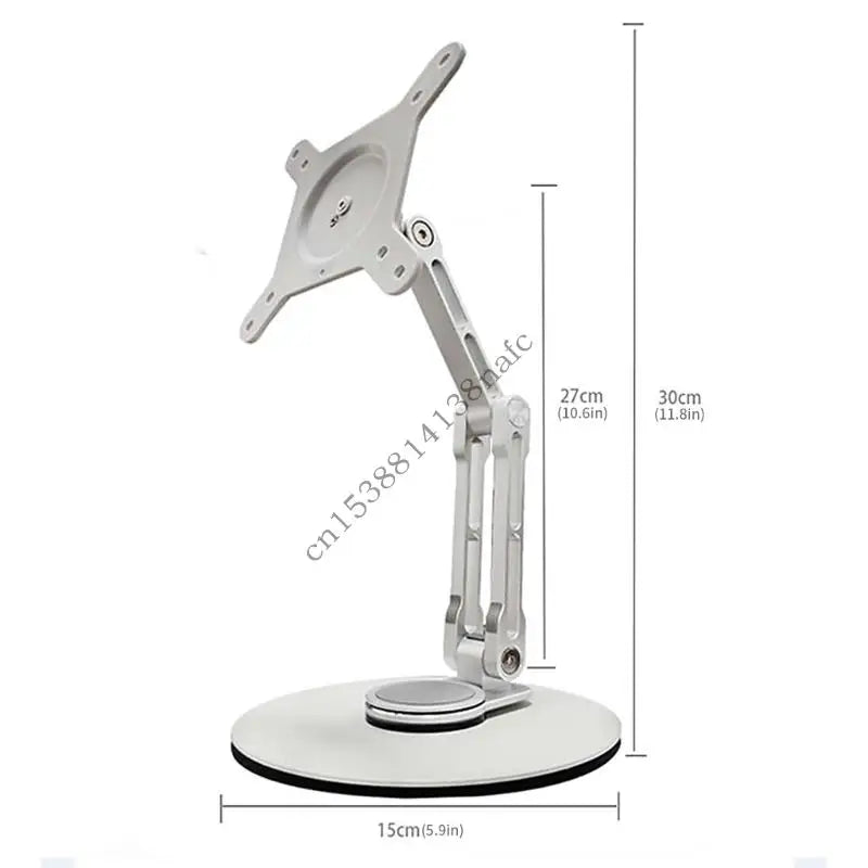 Adjustable Aluminum Desk Mount Monitor Stand For 19inch Screens With Foldable Design And 360 Degree Rotation 594F