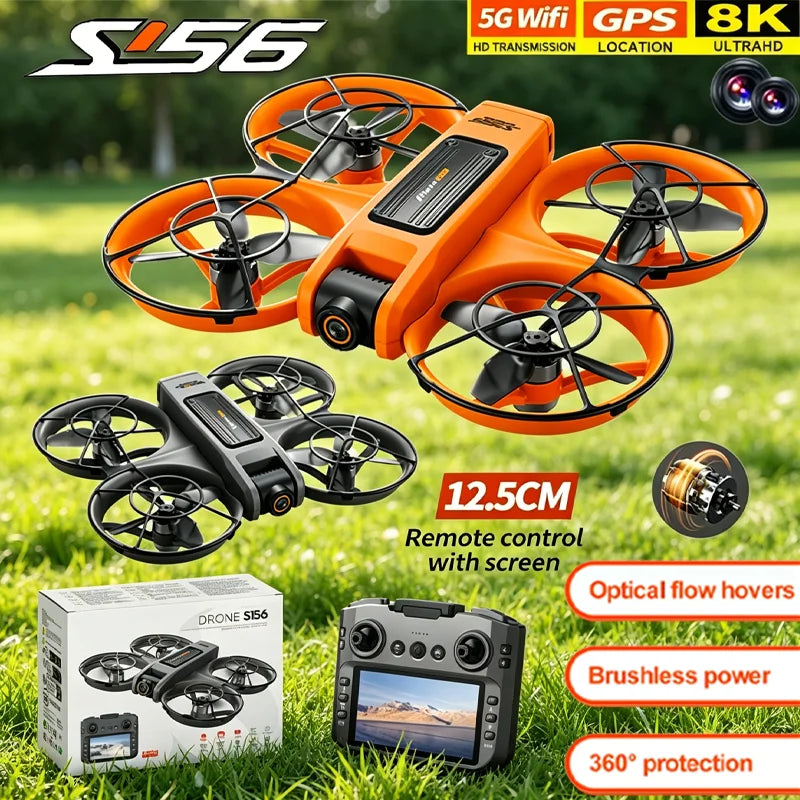 New S156 Drone Professional HD Dual ESC Camera FPV WiFi RC Dron Brushless Motor with Optical Flow Positioning Quadcopter Drone