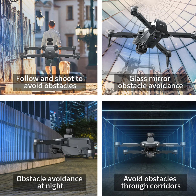 New L600 Pro MAX 4K Professional Drone With 8K HD Camera 3-Axis Gimbal GPS Dron Obstacle Avoidance 5G WIFI FPV RC Quadcopter Toy