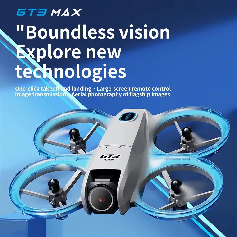GT3 Max Drone 8K HD Three Camera GPS Brushless Optical Flow Obstacle Avoidance 4.3-inch large screen UAV RC 18000M 2026 NEW