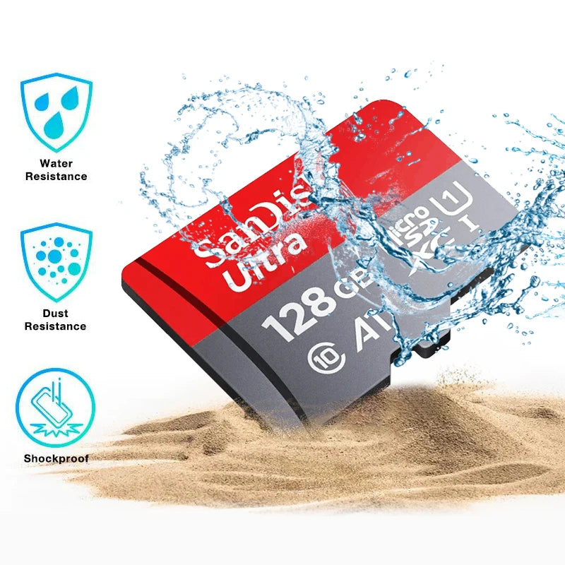 Original SanDisk Memory Card 32GB 64GB Class10 128GB 140MB/s UHS-I Flash Micro TF/SD Card C10 Ultra A1 MicroSDHC/SDXC