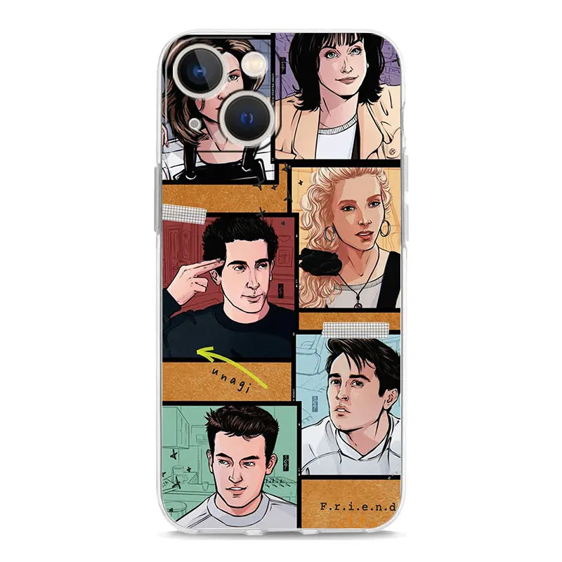 Phone Case For iPhone 16 15 14 13 12 11 Pro Max XS X XR 7 8 Plus soft TPU Clear Cover Central Perk Coffee friends tv Show
