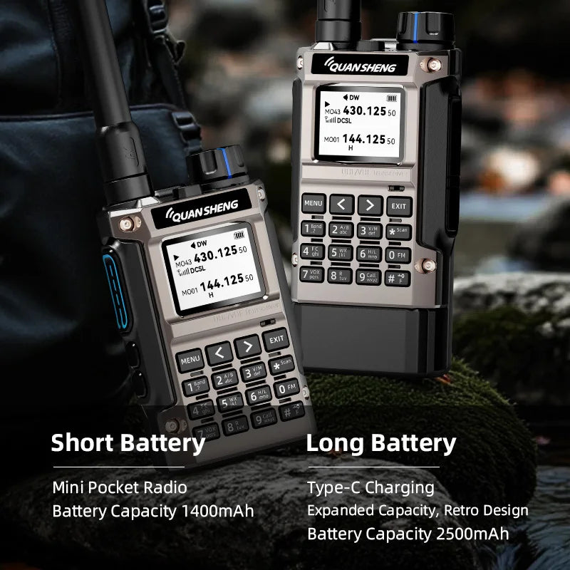 Quansheng UV-K1(8) Air Band Walkie Talkie 50-600MHz Full Band Receive UHF VHF Ham Radio Wireless Frequency Copy Type-C Charging