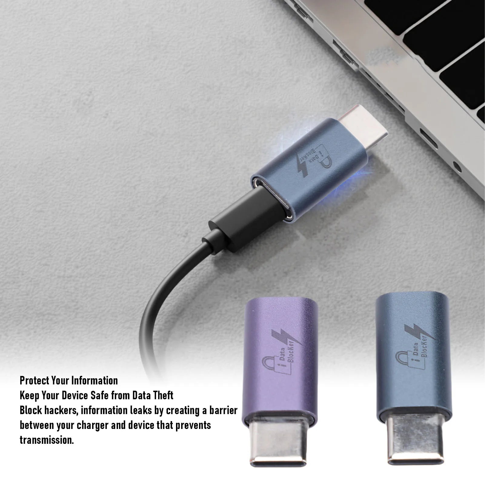 USB C to C Data Blocker Anti Juice Jacking Refuse Hacking USB Data Blocker Only for Safe Charging Mobile Phone Data Blocker