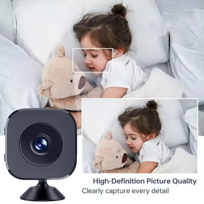 Mini Security Camera 4K Full HD Wireless WiFi Surveillance With 2 Way Audio Motion Detection Intelligent Infrared Night Vision