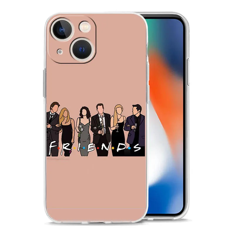 Phone Case For iPhone 16 15 14 13 12 11 Pro Max XS X XR 7 8 Plus soft TPU Clear Cover Central Perk Coffee friends tv Show