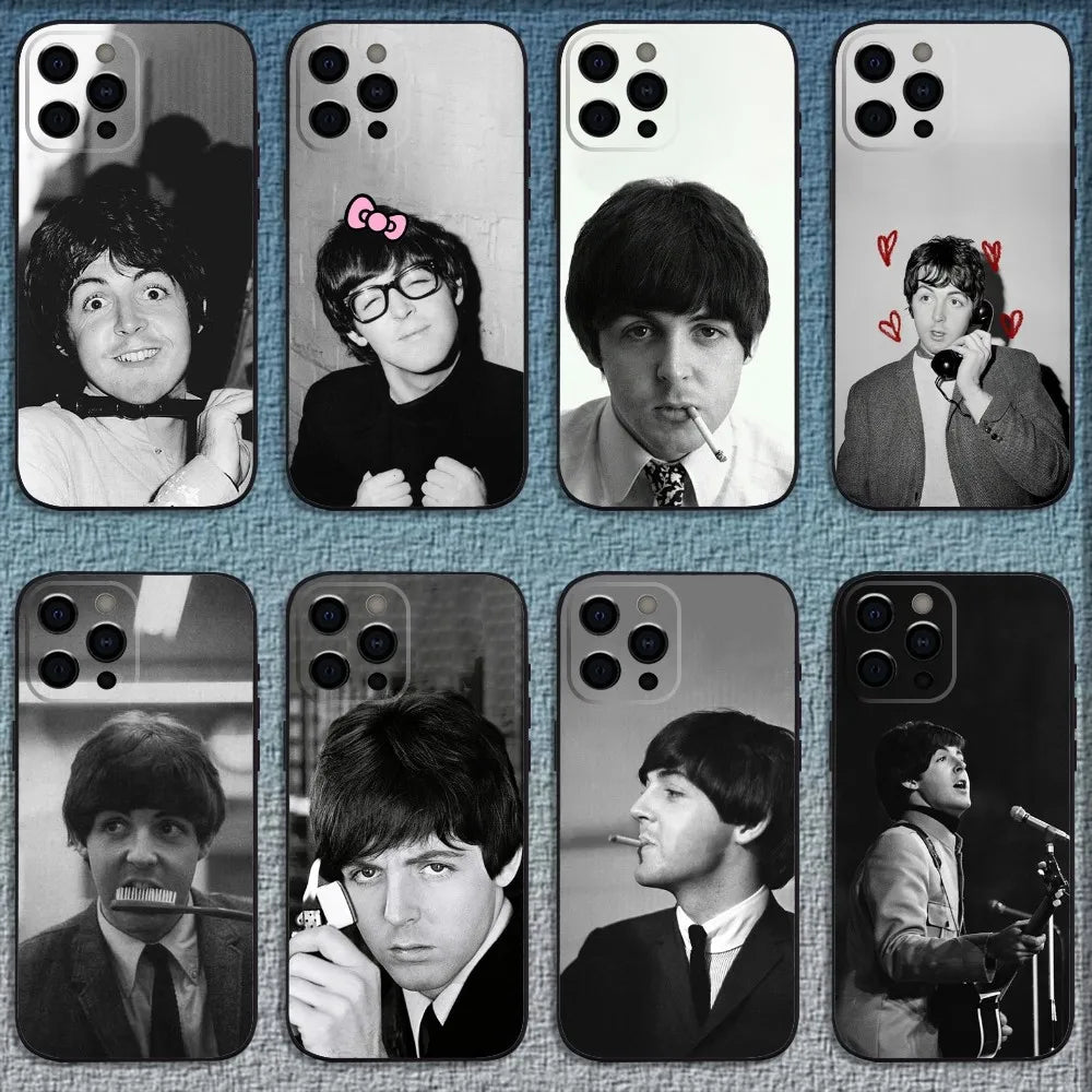 Singer P-Pau-M-McCartney Phone Case For iPhone 16,15,14,13,12,11,Pro,X,XS,Max,XR,Plus,Mini Soft Black Cover