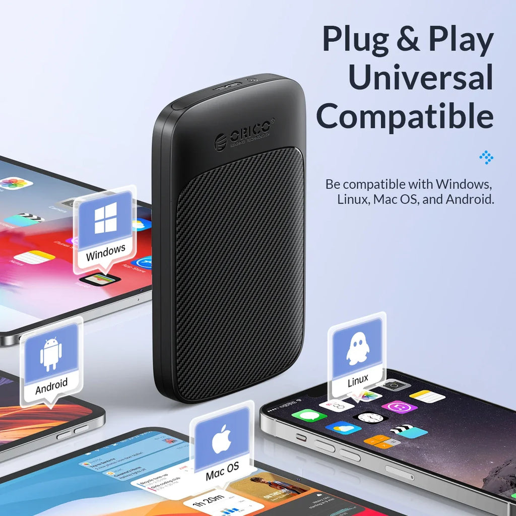 ORICO 2.5" Inch Hard Drive Enclosure 2.5 SATA to USB3.0 External Hard Disk HDD Case 5Gbps Hard Disk Storage Box Cover Housing