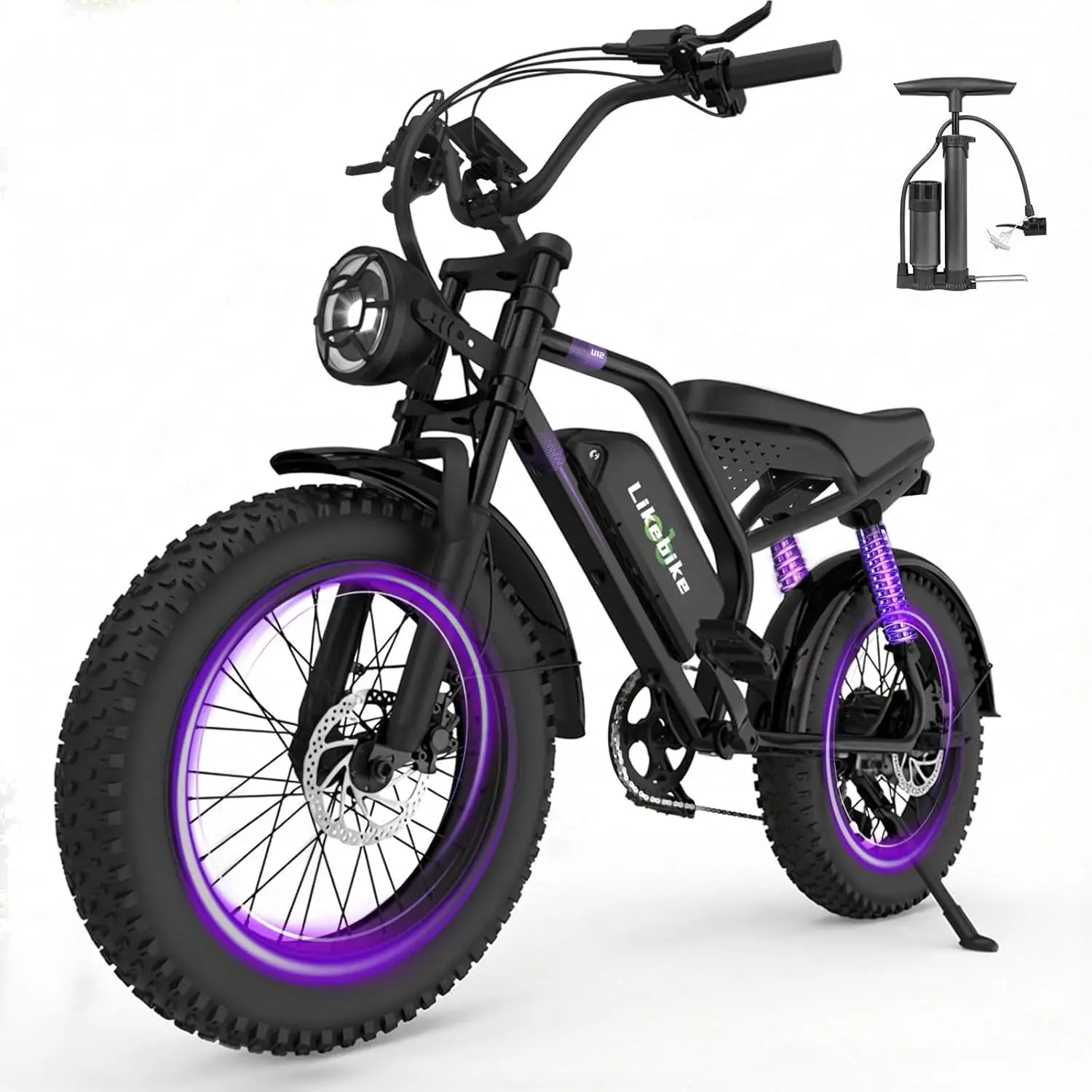 Electric Bike for Adults 1500W/2000W/3000W Peak,32/36/47MPH 20" Fat Tire Ebike, 48V 20AH/23AH/33Ah Removable Battery, Custom
