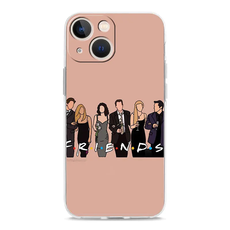 Phone Case For iPhone 16 15 14 13 12 11 Pro Max XS X XR 7 8 Plus soft TPU Clear Cover Central Perk Coffee friends tv Show