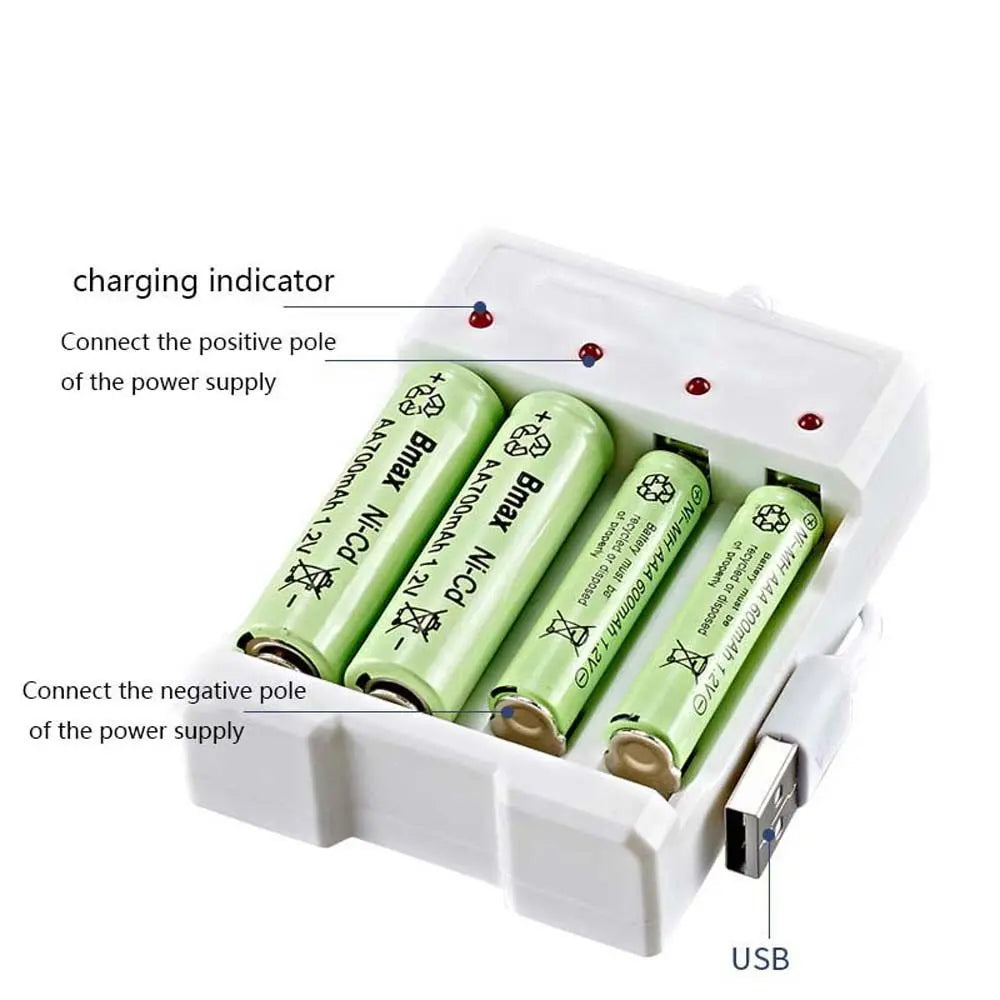 Charger AA Battery Charging Charge Dock Batteries USB Charger Battery Charging Station Lithium Battery Charger Battery Charger