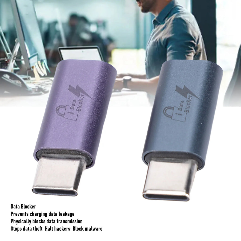 USB C to C Data Blocker Anti Juice Jacking Refuse Hacking USB Data Blocker Only for Safe Charging Mobile Phone Data Blocker