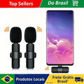 Brazil Mini Wireless Lavalier Microphone Noise Cancelling for iPhone Android Cameras - Portable Wireless Mic for Live Interviews
