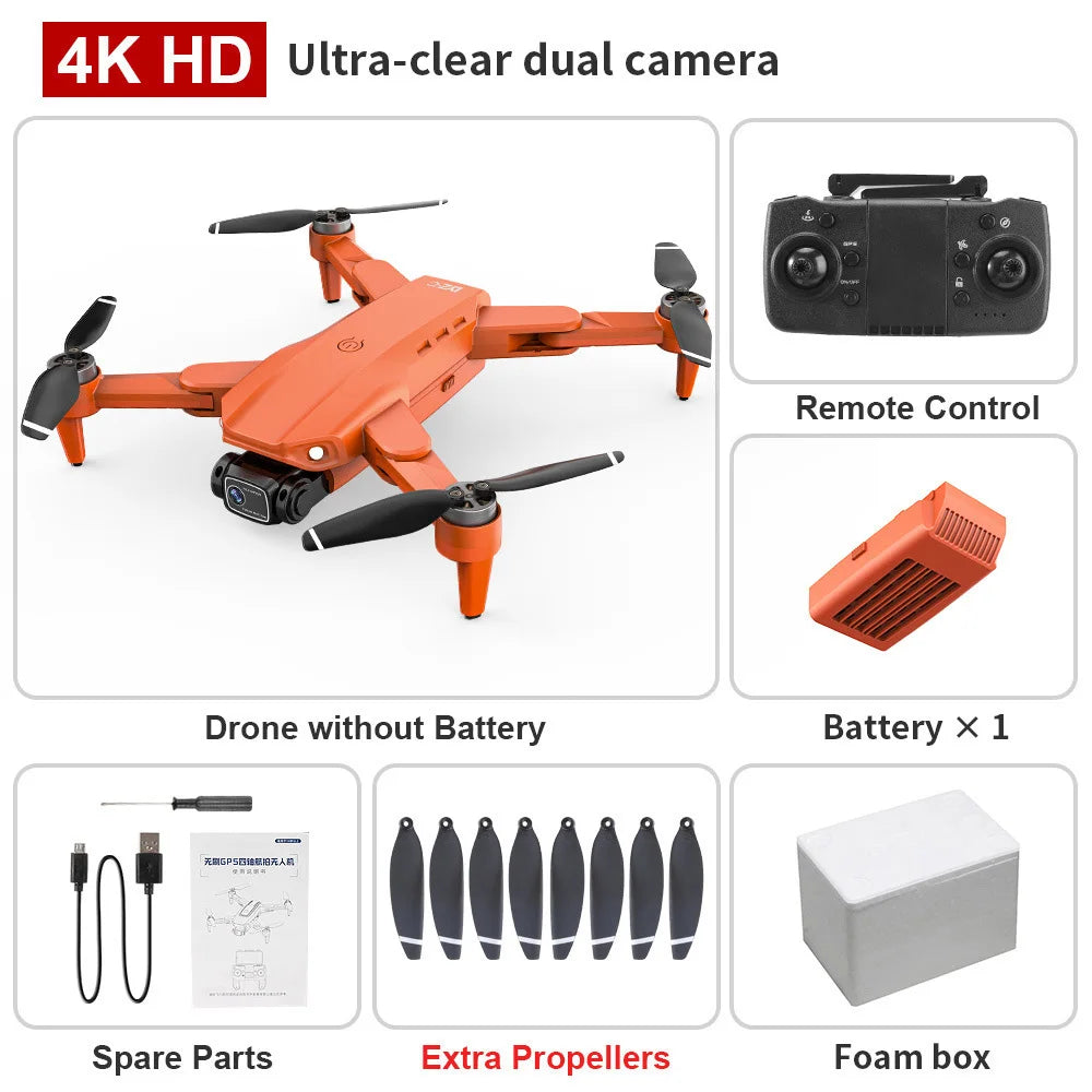 Drone L900 Pro 5G GPS  4K Professional HD Dual Camera Photography Brushless Foldable Quadcopter RC Distance 1.2KM Drones Toys