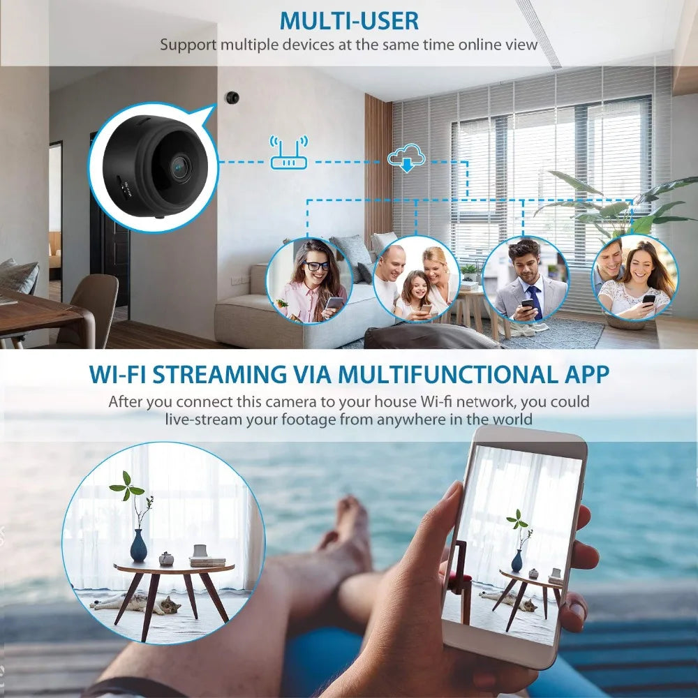 Mini A9 Camera Micro Home Video CCTV Security Surveillance with Wifi IP Wireless Camara Sensor Infrared CMOS 2MP Telefon Alarm
