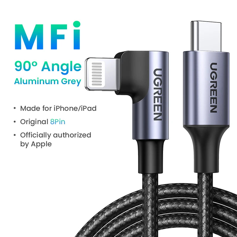 UGREEN MFi 20W PD USB C to Lightning Cable for iPhone 14 13 12 Pro Max Fast Charging Type C Cable for iPhone for iPad