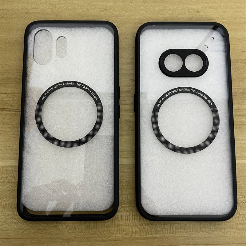 Magnetic Case For Nothing Phone 2 A Phone2 2a Plus For MagSafe Clear Hard Back Cover Acrylic Protect Shell Shockproof Bumper