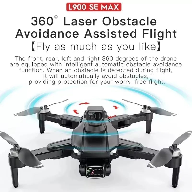 LYZRC L900 Pro SE MAX Drone 4K Professional Dual HD Camera GPS 5G WIFI 360° Obstacle Avoidance Brushless Motor Rc FPV Quadcopter