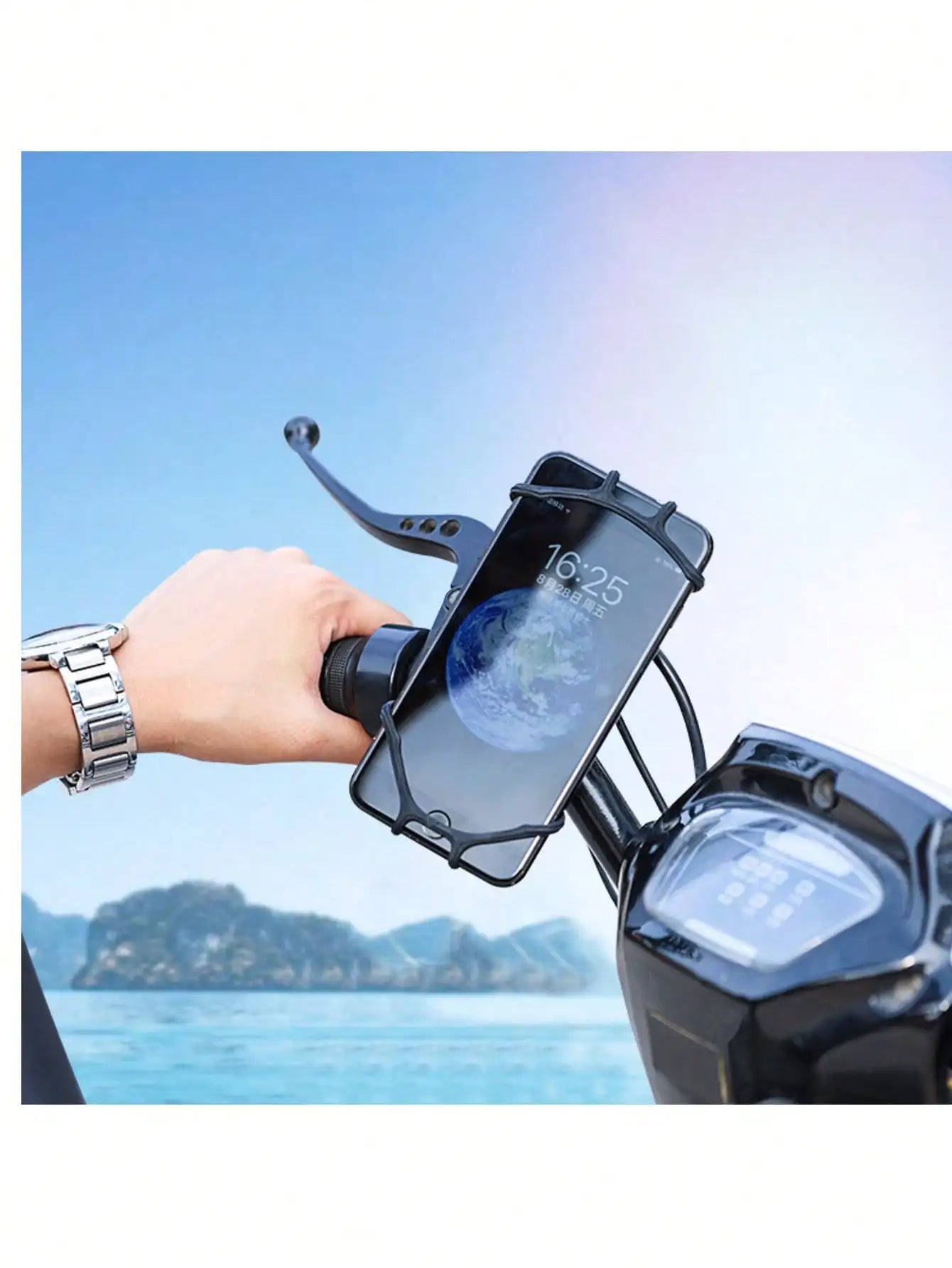 360° Rotatable Silicone Phone Holder For Bicycle, Electric Bike & Motorcycle, Cycling Navigation Fixed Bracket Protective Case