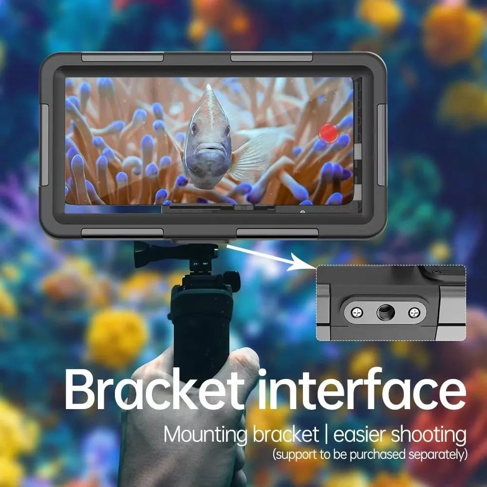 50ft/15m Professional Scuba 4.7 to 6.9 inches Case IP68 Waterproof Snorkeling Diving for iPhone 16 Galaxy S25 Huawei MOTO Cover