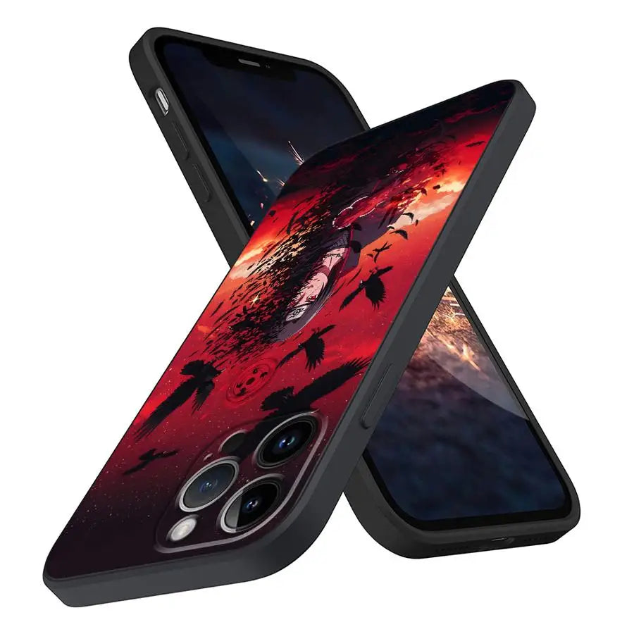 Handsome Red Uchiha Itachi Case for iPhone 13 12 11 17 Pro Max XS Max 7 8 17Air XR 15 16 14 Plus Black Soft Phone Cover